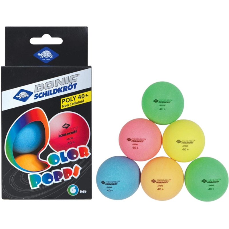 М'ячі для настільного тенісу Donic Color Popps Poly 40+