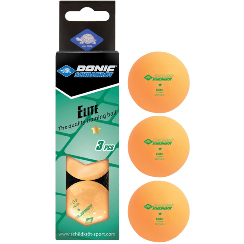 М'ячі для настільного тенісу Donic Elite 1* 40+ Orange 3 pcs