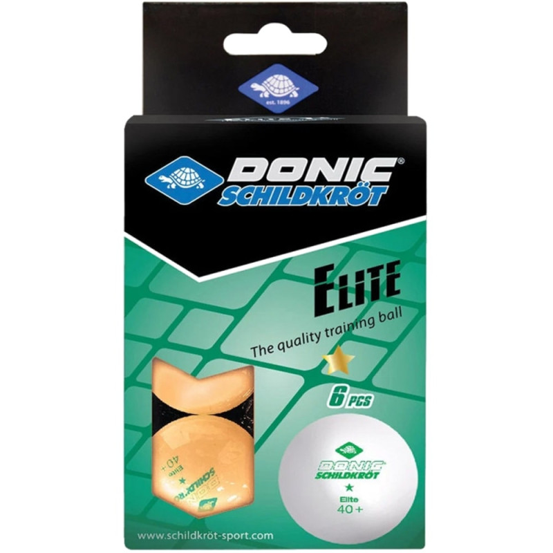 М'ячі для настільного тенісу Donic Elite 1* 40+ Orange 6 pcs