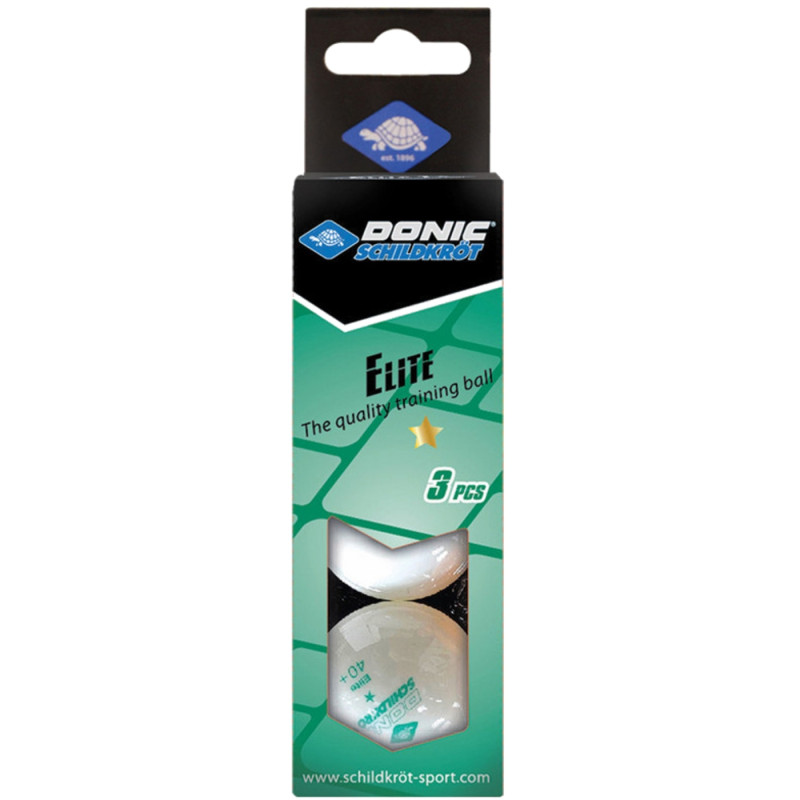 М'ячі для настільного тенісу Donic Elite 1* 40+ White 3 pcs