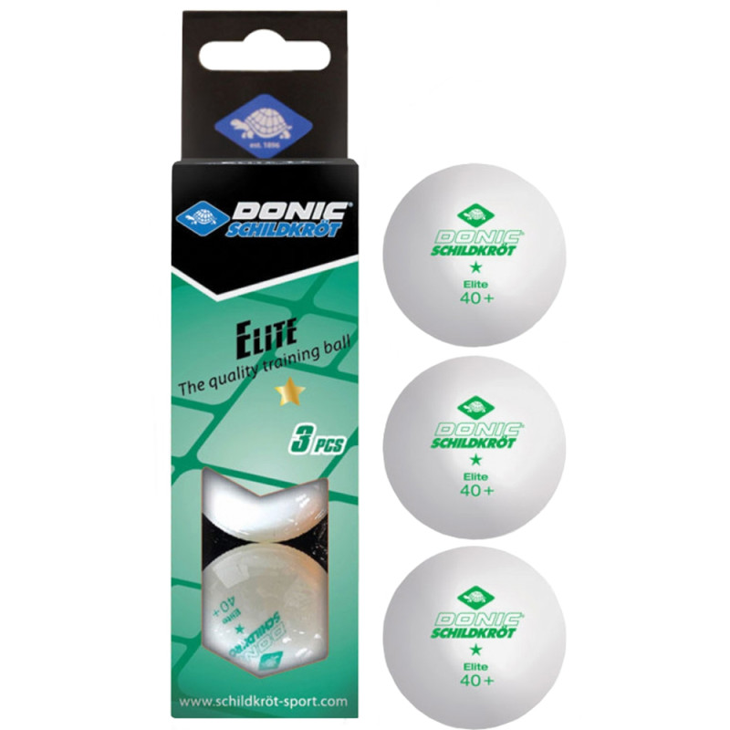 М'ячі для настільного тенісу Donic Elite 1* 40+ White 3 pcs