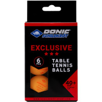 М'ячі для настільного тенісу Donic Exclusive 3* 40+ Orange 6 pcs