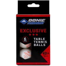 М'ячі для настільного тенісу Donic Exclusive 3* 40+ White 6 pcs